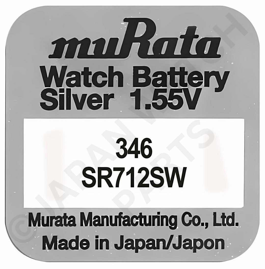 Murata 346 SR712SW Silver Oxide Replacement Watch Battery