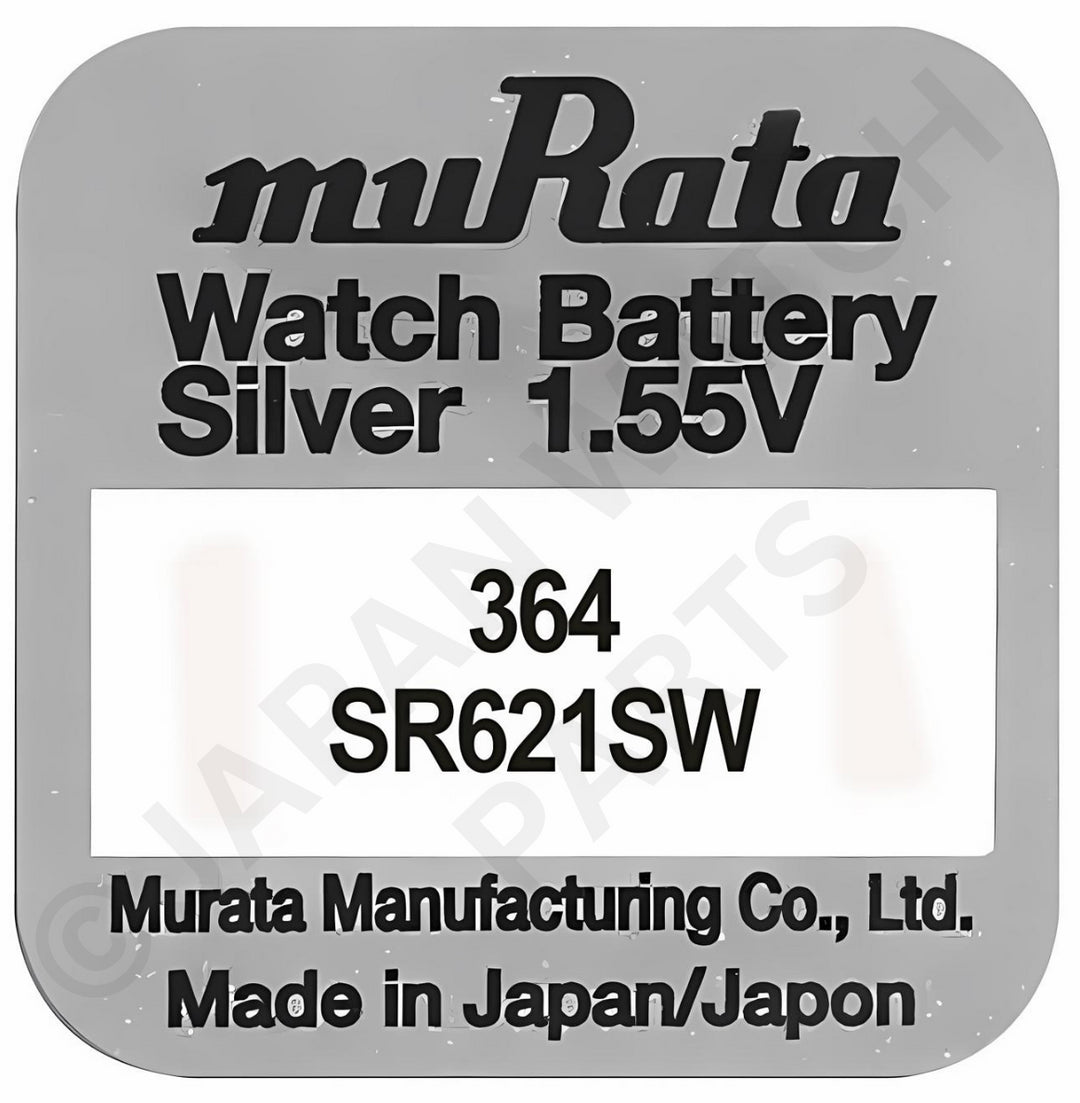 Murata 364 SR621SW Silver Oxide Replacement Watch Battery