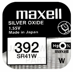 Maxell 392 SR41W Silver Oxide Replacement Watch Battery