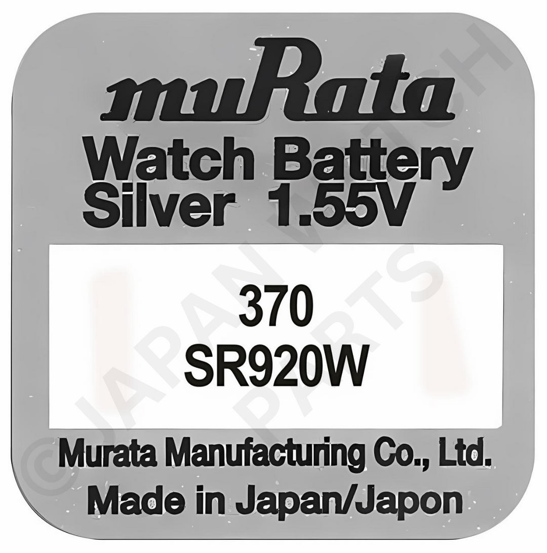 Murata 370 SR920W Silver Oxide Replacement Watch Battery