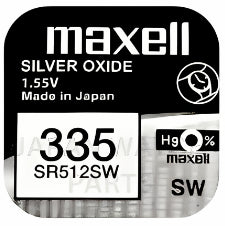 Maxell 335 SR512SW Silver Oxide Replacement Watch Battery