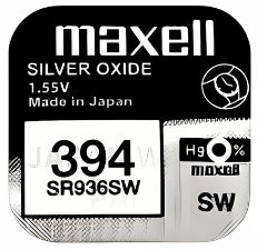 Maxell 394 SR936SW Silver Oxide Replacement Watch Battery