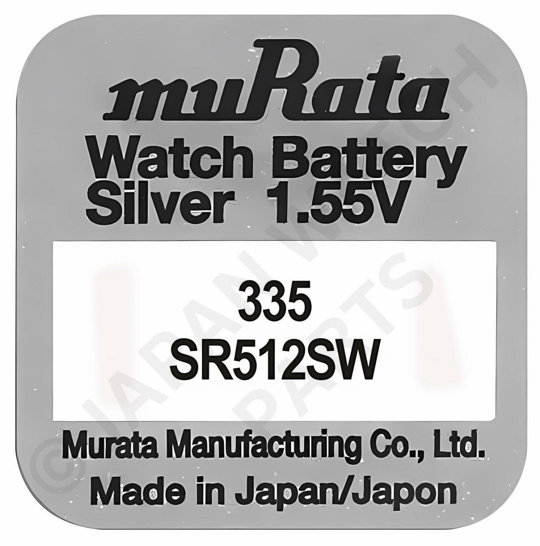 Murata 335 SR512SW Silver Oxide Replacement Watch Battery