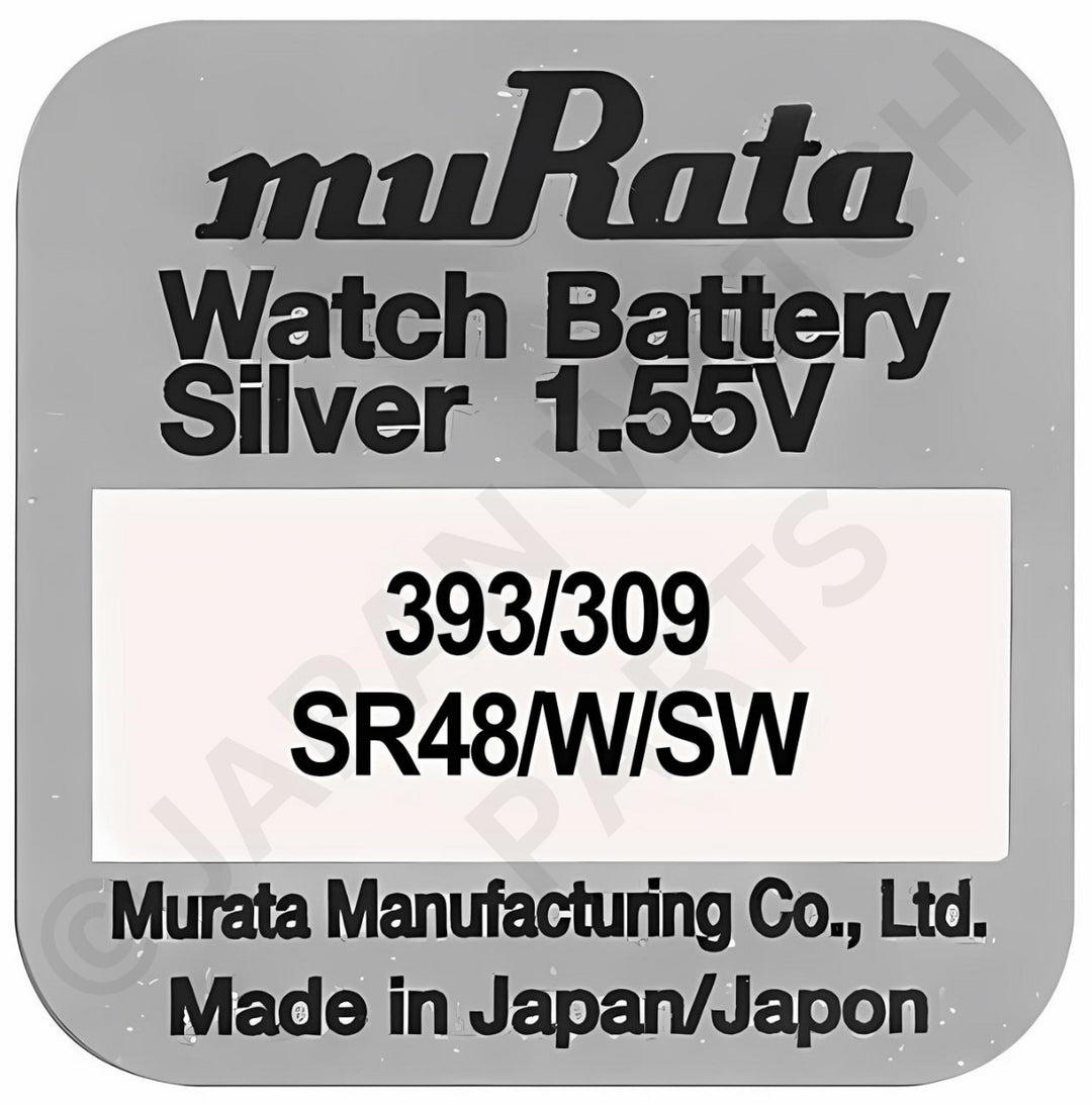 Murata 393 309 SR48W/SW Silver Oxide Replacement Watch Battery