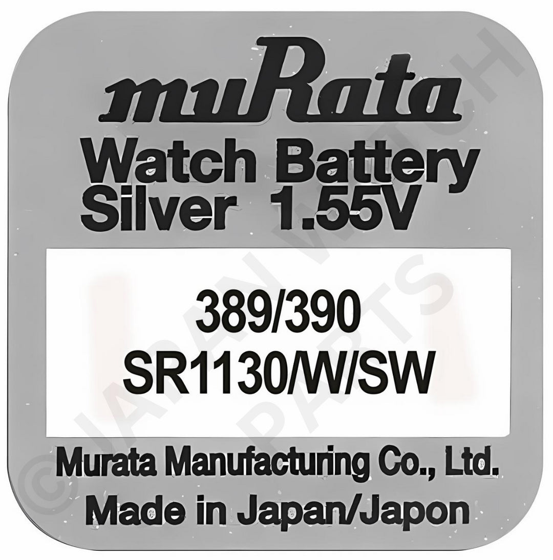 Murata 389 390 SR1130W/SW Silver Oxide Replacement Watch Battery