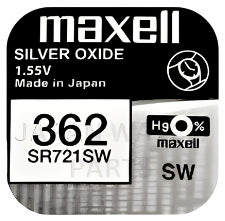 Maxell 362 SR721SW Silver Oxide Replacement Watch Battery