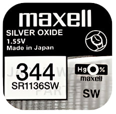 Maxell 344 SR1136SW Silver Oxide Replacement Watch Battery