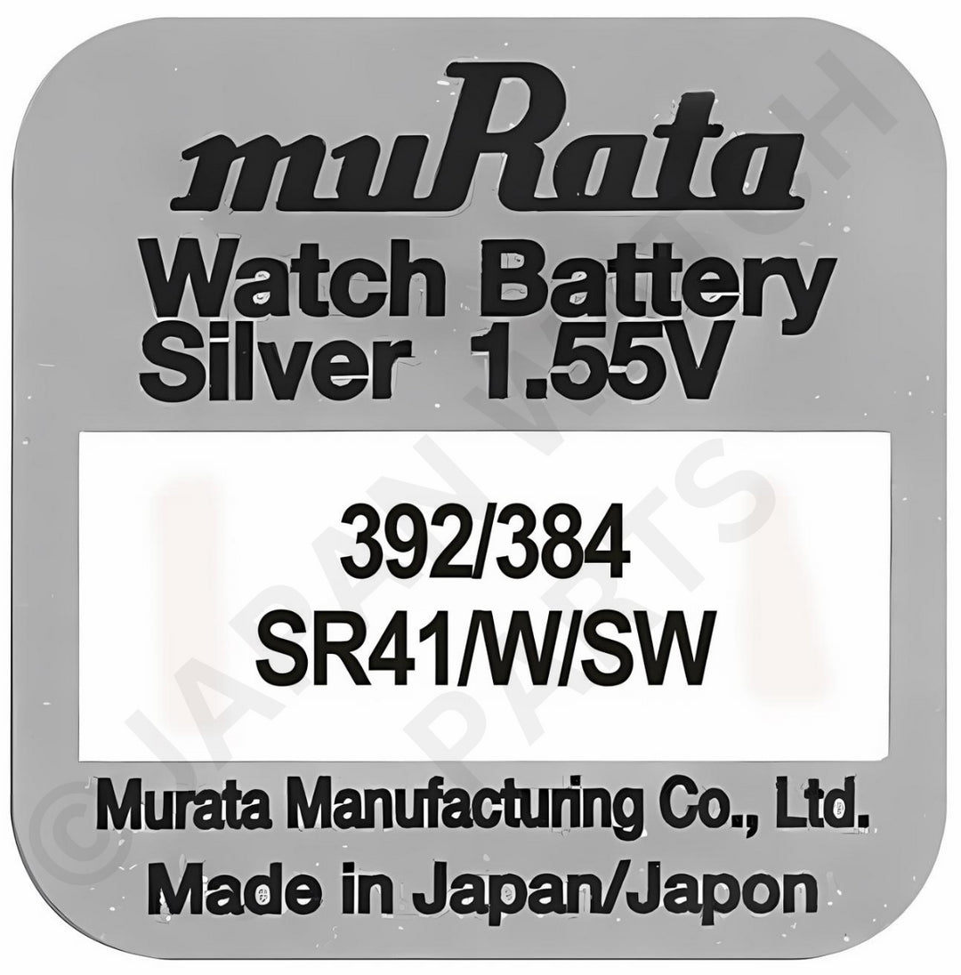 Murata 392 384 SR41W/SW Silver Oxide Replacement Watch Battery