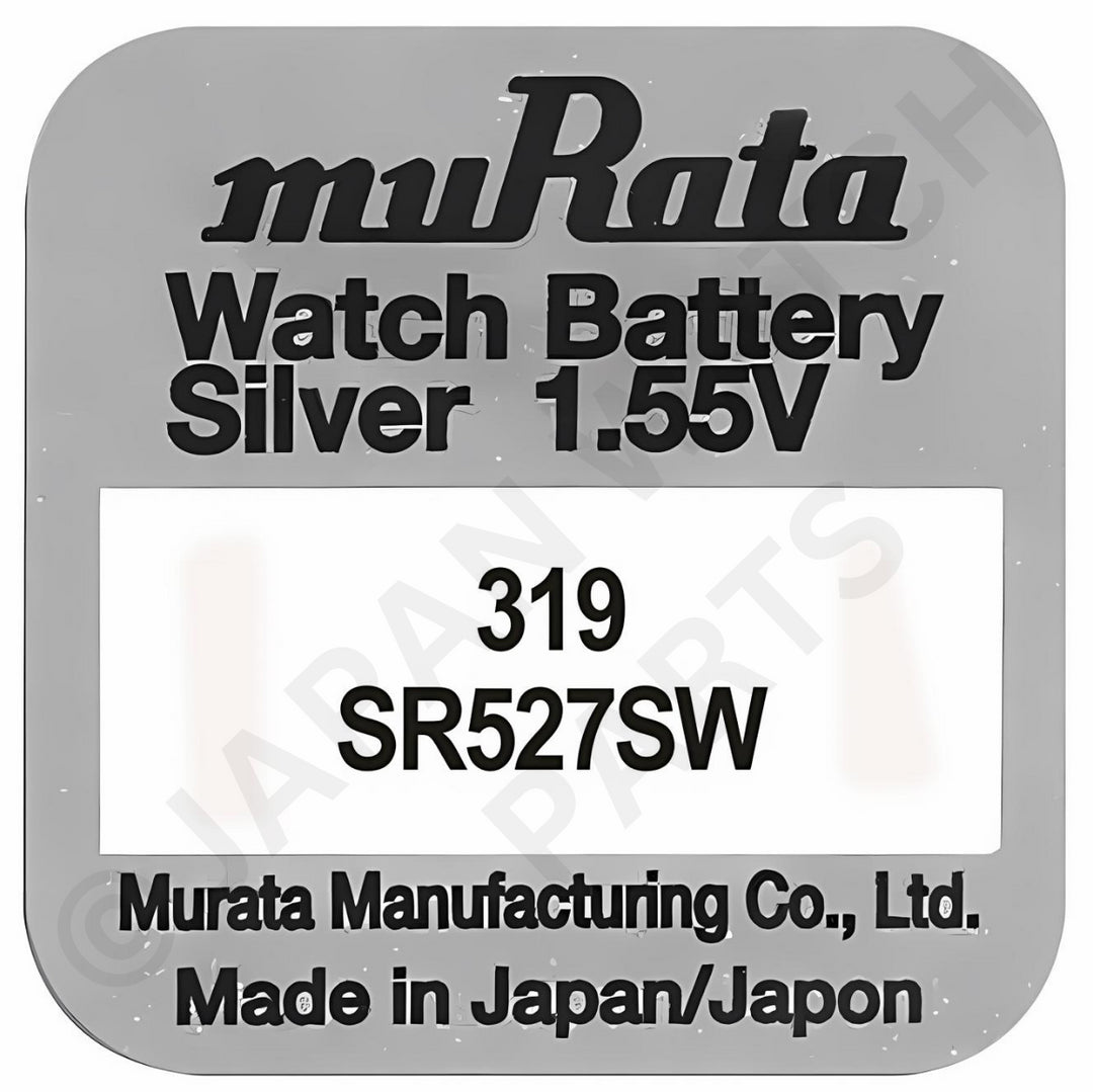 Murata 319 SR527SW Silver Oxide Replacement Watch Battery