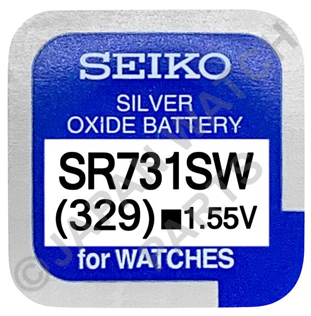 Seiko 329 SR731SW 1.55v Silver Oxide, Mercury Free Watch Battery - Made In Japan