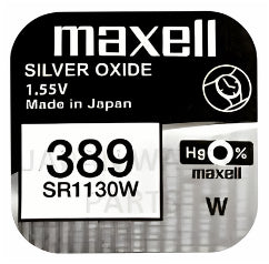 Maxell 389 SR1130W Silver Oxide Replacement Watch Battery