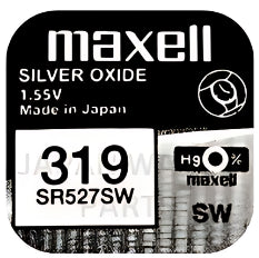 Maxell 319 SR527SW Silver Oxide Replacement Watch Battery