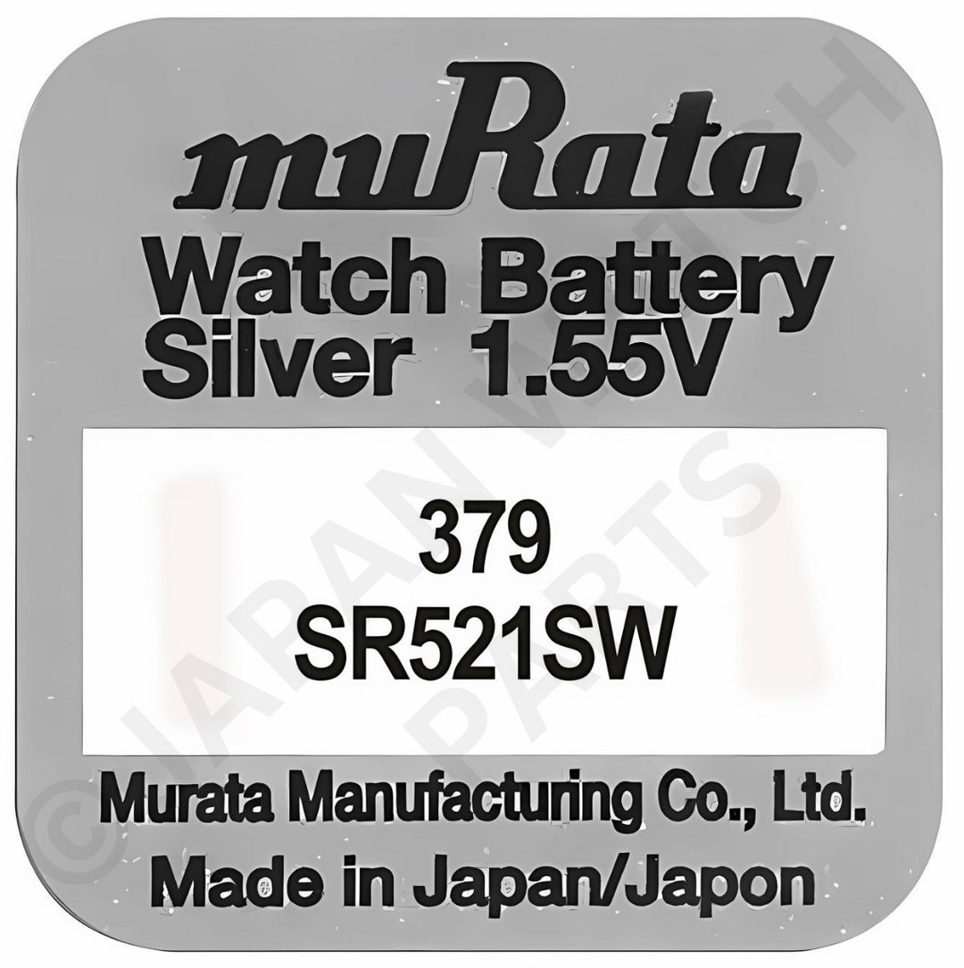 Murata 379 SR521SW Silver Oxide Replacement Watch Battery